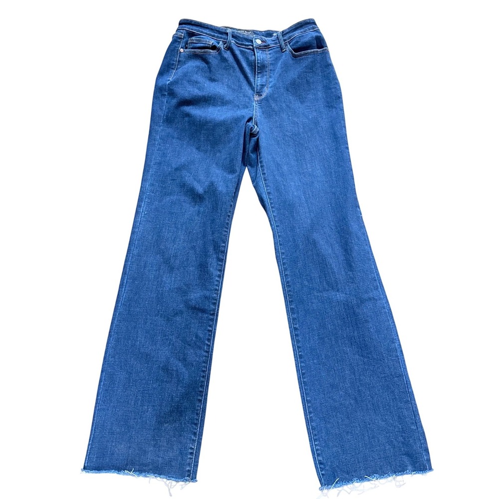 Judy Blue Womens Straight Fit High Rise Raw Hem Dark Wash Jeans JB82512DK 15/32